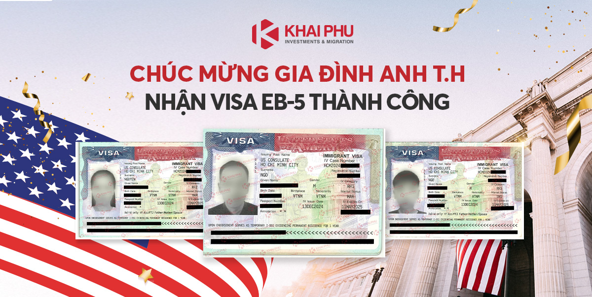 Chúc Mừng Gia Đình Anh T.H Nhận Visa EB-5: Thành Công