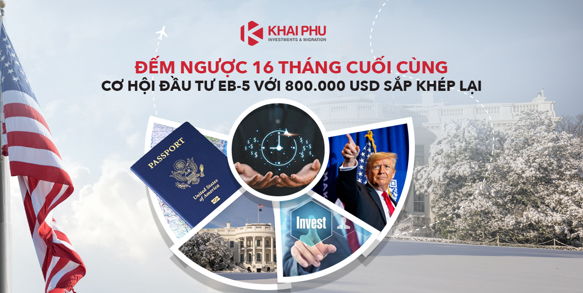 Cơ hội đầu tư EB-5 với 800.000 USD đang đếm ngược