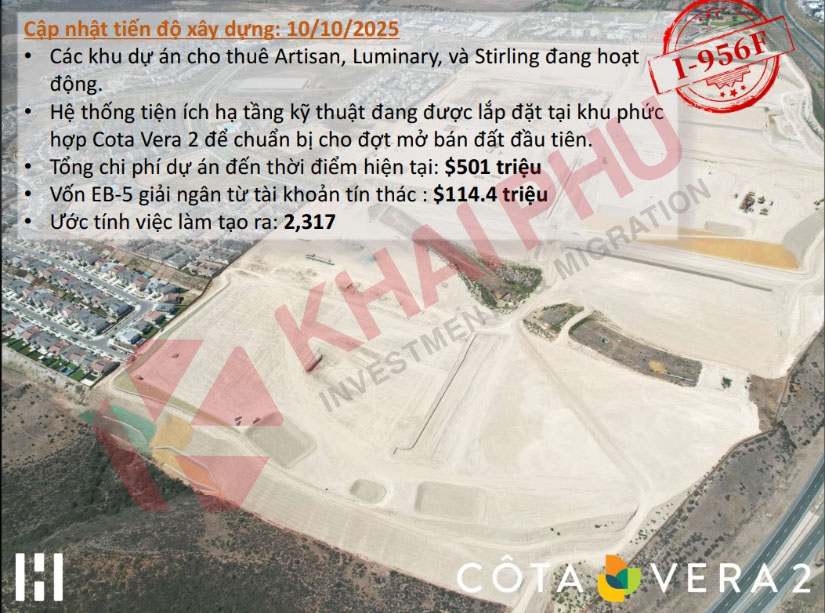 Cập nhật tiến độ xậy dựng dự án Cota Vera 2 tháng 10/2025
