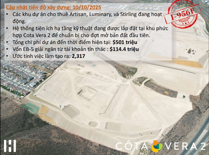 Cập nhật tiến độ xậy dựng dự án Cota Vera 2 tháng 10/2025