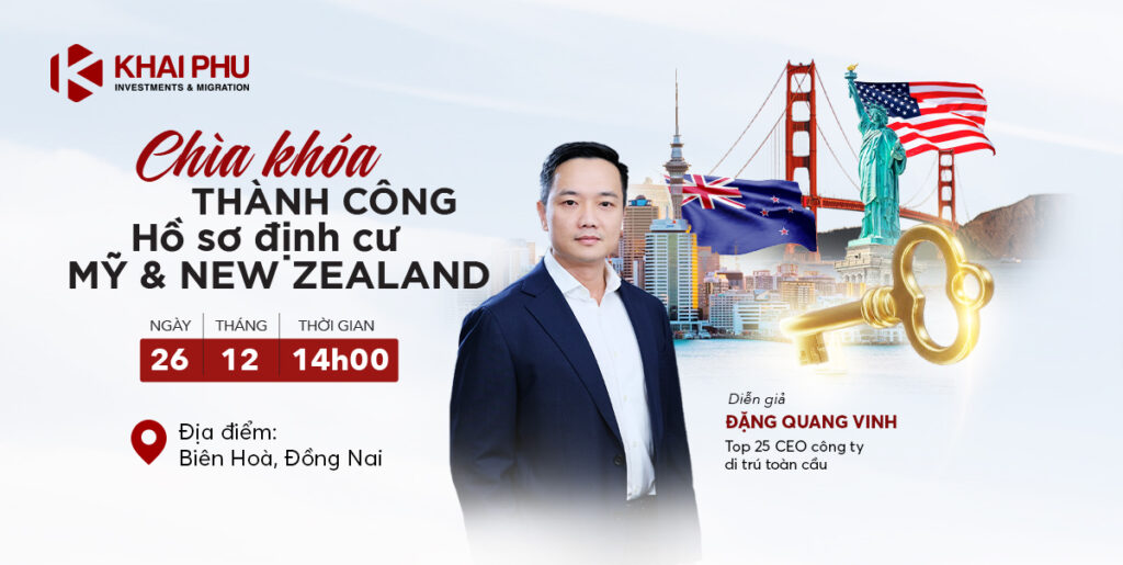 Hội thảo chìa khoá thành công hồ sơ định cư Mỹ & New Zealand tại Đồng Nai