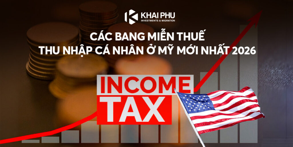 Các bang miễn thuế thu nhập cá nhân ở Mỹ