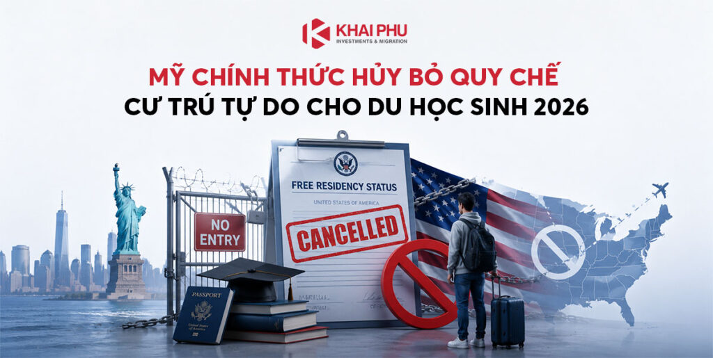 Mỹ Chính Thức Hủy Bỏ Quy Chế Cư Trú Tự Do Cho Du Học Sinh 2026