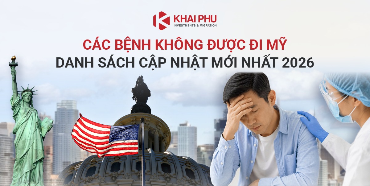 các bệnh không được đi Mỹ 2026